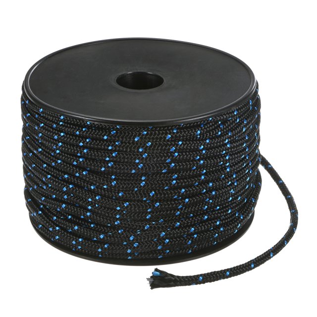Cuerda de arranque de retroceso Uxcell 6mm 50m Cuerda de nylon para motosierra Negro Azul