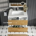 thumbnail image 3 of Eviva Vienna 36 in. Oak White Wall Mount Bathroom Vanity with White Integrated Acrylic Sink, 3 of 7