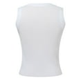 thumbnail image 3 of DuoJiaJ Women's Scoop Neck Sleeveless Knit Ribbed Fitted Casual Crop Tank Top Sleeveless Shirts for Women, 3 of 4