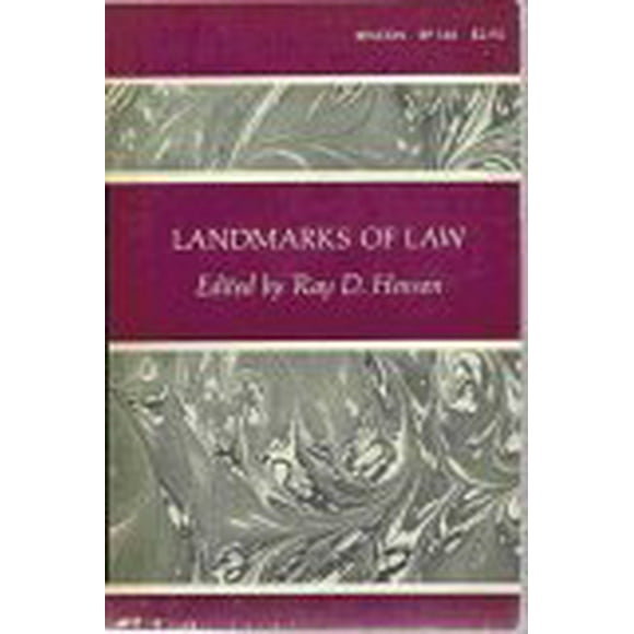 Landmarks of Law Highlights of Legal Opinion, Pre-Owned  Paperback  B000BZ8INU Ray D. Henson