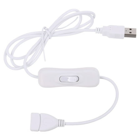 

FAIOIN Easy to Operate Safe USB 2.0 Extension Cable with Switch Compatible with Table /Fans/Lamps / Led Lights