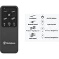 thumbnail image 5 of Westinghouse Lighting 7787900 Accessory - 4.33 Inch Ceiling Fan and Light Remote Control with Backlit Display Black  Black Finish, 5 of 7