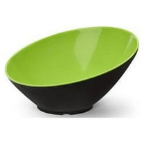 GET B-788-G/BK Angled/Cascading Bowl, 16 Ounce, Green/Black