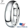 thumbnail image 2 of Tioneer Tungsten Carbide Classic Polished Plain Dome Wedding Band Promise Ring Men Women 5.5MM, 2 of 5