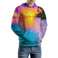 thumbnail image 5 of Tropical Sunset Beach Paradise 3D Print Hoodie Men Women Autumn Thin Pullover Sweatshirt Vintage Streetwear Tops, 5 of 6