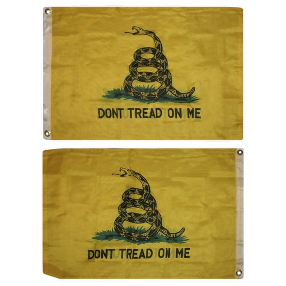 2x3 Gadsden Culpepper Culpeper Double Sided Poly Flag 2'x3' w/ Lapel Pin