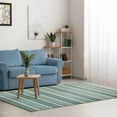 thumbnail image 4 of Liora Manne Aruba Indoor Area Rug 100% Wool Aqua Faded Stripe Hand Loomed 5x8, 4 of 5