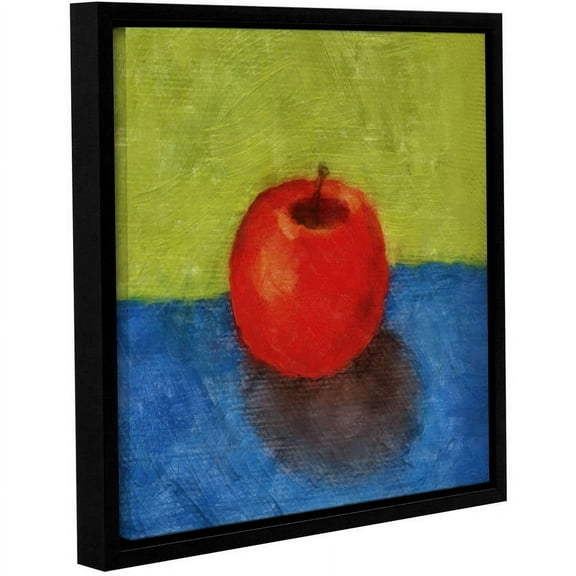 ArtWall Kevin Calkins "Apple with Green and Blue" Gallery-Wrapped Floater-Framed Canvas