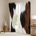 thumbnail image 3 of Erosebridal Farmhouse Cow Print Black Out Curtains For Boys Girls,Black Brown White Curtains Pack of 2 (42x63 Each) For Teens Adults, 3 of 6