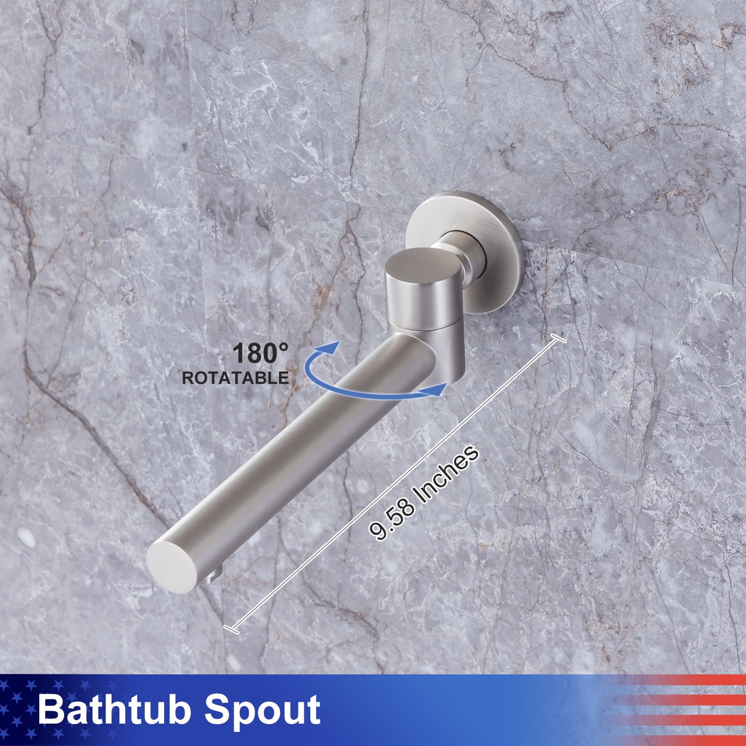 Rainlex One-Handle 1-Spray Brushed Nickel Bathtub Shower Faucet