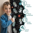 thumbnail image 3 of Blackout Kids Curtains,Black Cartoon Astronaut Dinosaurs Planets Pattern Childrens Insulated Curtains Set Of 2,Bedroom Essentials,Toddler Room Decor 42"x54", 3 of 5