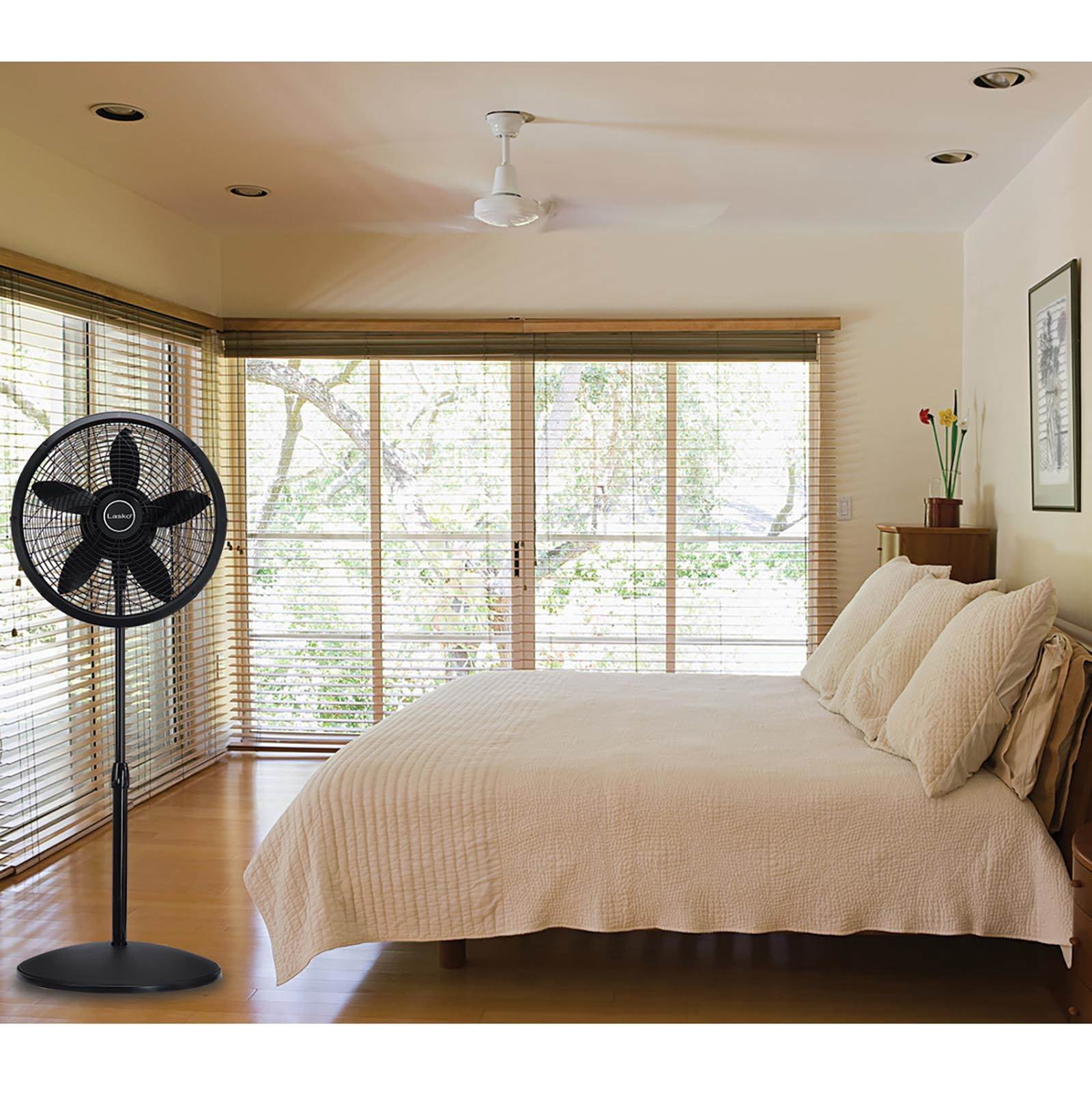 Lasko 18" 3-Speed Elegance and Performance Oscillating Standing Pedestal Fan
