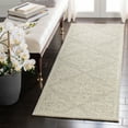 thumbnail image 3 of SAFAVIEH Micro-Loop Laidley Geometric Floral Wool Runner Rug, Silver/Ivory, 2'3" x 7', 3 of 9
