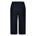 thumbnail image 6 of Lindreshi Sweatpants Women Clearance Women's Spring/Summer Solid Color Casual Comfortable Wide Leg Capris Pants, 6 of 8