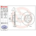 thumbnail image 2 of Brembo Brake Rotor 09567421C02 Vented; One Piece Design; Wheel Bolt Pattern 5 x 100 Millimeter; 129 Millimeter Hat Inside Diameter; 58 Millimeter Hub Diameter; Grey Cast Iron; Single, 2 of 2