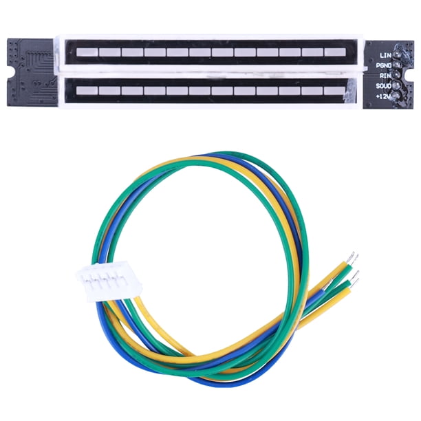 Indicador de nivel LED estéreo dual 12 Indicador de nivel de audio de velocidad de luz ajustable