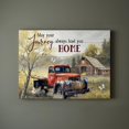 thumbnail image 3 of Farmhouse Red Truck Canvas Wall Art Farmhouse Christian Barn Painting Country Wall Decor Framed Posters Home for Living Room Bedroom Bathroom Decoration 12x16inch, 3 of 7