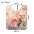 thumbnail image 2 of Bathroom Rugs Shaggy Toilet Base Mat 20x24 U Shape Soft Contour Rug Absorbent Non Slip Pink Flowers, 2 of 9