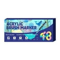 thumbnail image 2 of Acrylic Paint Markers, Brush Tip and Fine Tip Acrylic Paint Pens, Acrylic Markers Set, No Bleed Paint Markers for Wood, Stone, Canvas, Glass, Fabric, Egg, Rock Painting and DIY Crafts Art Supplies, 2 of 7