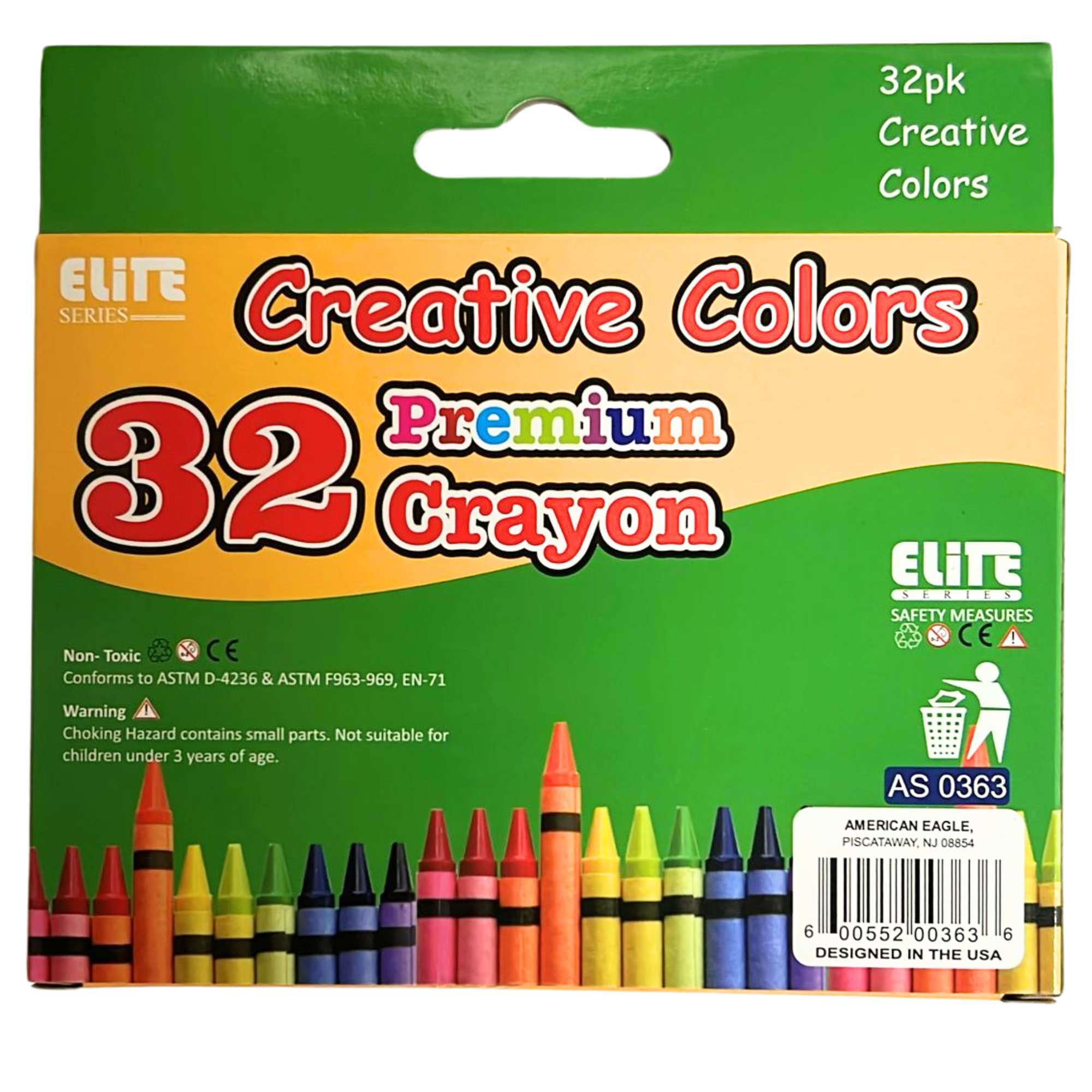 Elite Series – Box of Non-Toxic Crayons: 32 Pack - Walmart.com