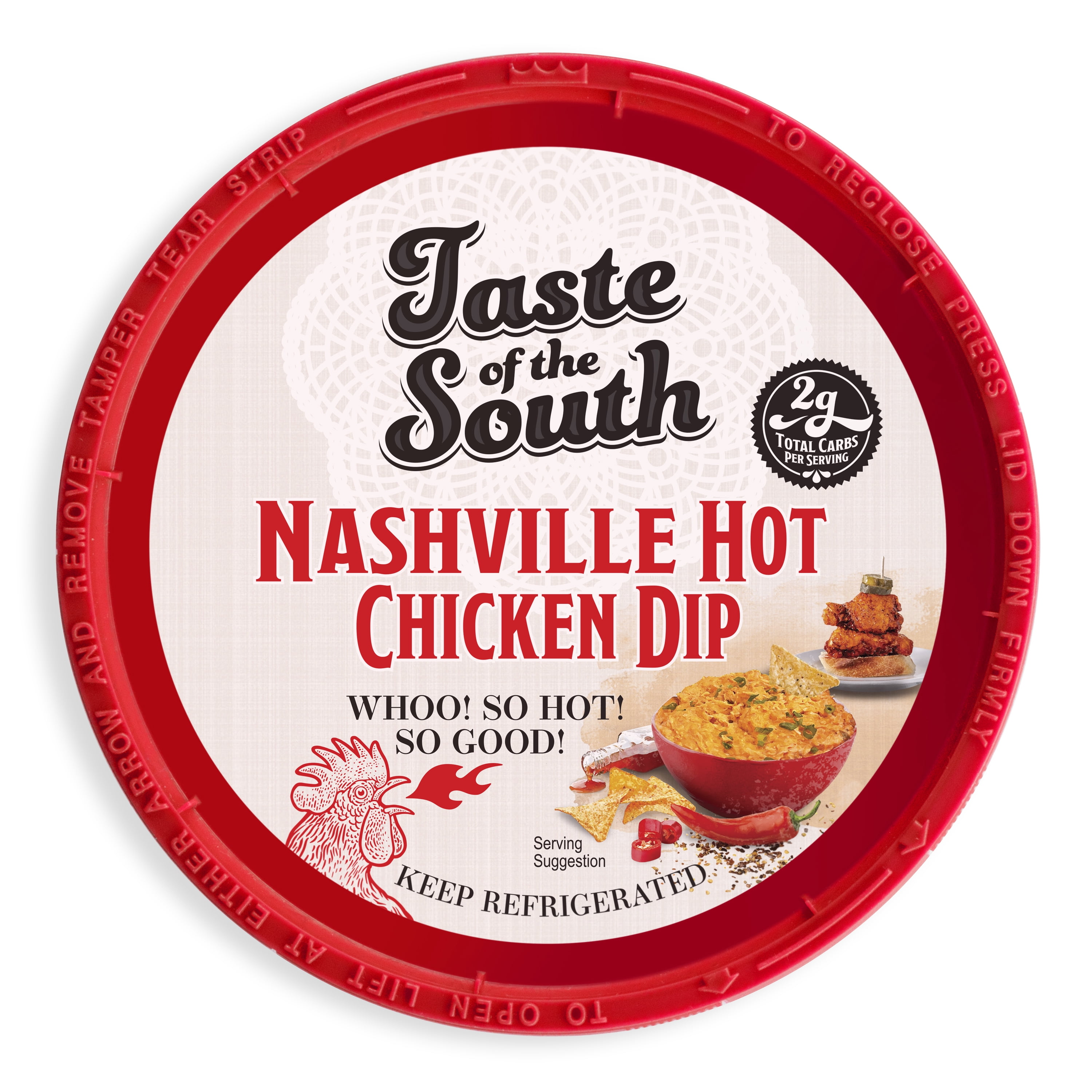 Taste of the South Nashville Hot Chicken Dip, 10 oz (Refrigerated, Tub, Spread)
