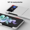 thumbnail image 4 of SaniMore for Samsung Galaxy Z Flip 3 6.7" Folding Hinge Fluffy Paint Case, Rugged PC Anti-Fingerprint Anti-Scratch Full Body Protective Case for Samsung Z Flip 3 Women Men, Purple, 4 of 6