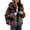 r-134Coffee1, variant on Women Winter Coat Petite Solid Color Warmth Short Puffy Quilted For Lightweight Hooded Casual With Comfort Fit Thermal Insulation Windproof Design Leisure Home Jacket