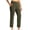 Army Green #020, variant on 7/8 Business Casual Pants for Women Dressy Casual Athletic High Waist Bottoms with Pockets Workout Exercise Pants, M