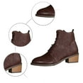 thumbnail image 5 of Fashion Ankle Boots Leather Lace Up Comfortable Casual Booties for Daily Wear Winter, 5 of 9