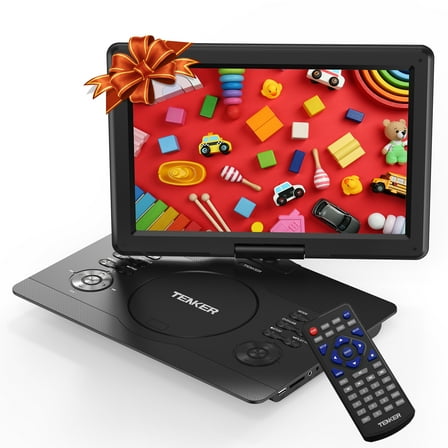 16.9" Portable DVD Player with HD Swivel Large Screen，Support USB/SD/ DVD/TV Sync(Do Not Support Blu-Ray)