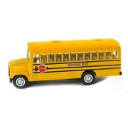 Yellow School Bus with Pull-Back Action Diecast Toy Model 5 Long