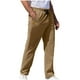 thumbnail image 1 of Pantalones largos para hombre, informales, lisos, con bolsillos, cintura elástica, rectos, para exteriores, para fitness, cargo, 1 of 5