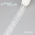 thumbnail image 3 of (5 yardas/rollo) tela de encaje blanco decoración de correas precioso Material de poliéster para embalaje de regalo, 3 of 5