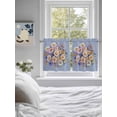 thumbnail image 3 of Watercolor Flowers 2 Panel Kitchen Curtains for Small Windows, Farmhouse Spring Botanical Daisy Plants Bathroom Tier Curtain, Short Window Treatment for Bedroom/Living Room 55"x24", 3 of 6