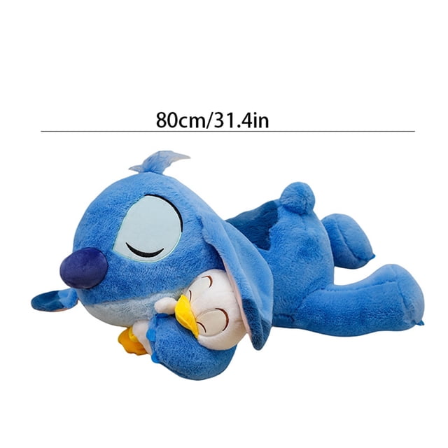 Stitch, 31.4 "cose suave para abrazar peluche rellenos lindos niños y niñas pequeños gor, regalos de navidad, cumpleaños, Acción de gracias, azul