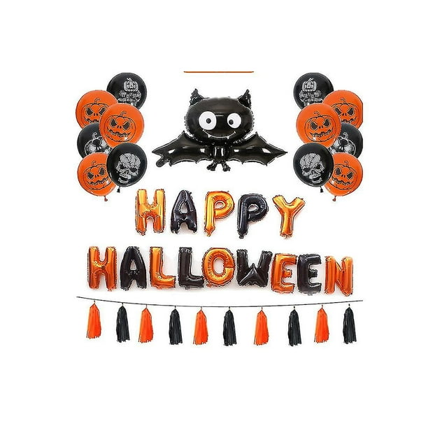 Conjunto de decoración de Halloween decoración de fiesta con globos conjunto de cabeza de calabaza
