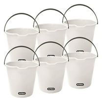 Superio 6-Pack Plastic Cleaning Bucket for Home, 2 Gallon Pail for Mopping with Large Spout - Bucket for Floor Mopping, Car Wash - Bowls for Camping, Fishing