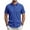 #Blue, variant on Fanshiluo Men's Collared Short Sleeve Button Down Shirt with Chest Pocket,Size:L,Big and Tall Men