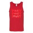 thumbnail image 2 of Wild Bobby, Pray On It Pray Over It Pray Through It Inspirational/Christian Men Graphic Tank Top, Red, 3X-Large, 2 of 6