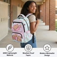 thumbnail image 5 of Jeiento Kids School Backpack for Elementary Girls Capybara Ice Cream 17 Inch Large Capacity Bookbag for Back to School Supplies, Casual Daypack for Travel Hiking, 5 of 7