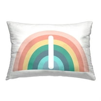 Stupell Industries Rainbow Initial I Decorative Printed Throw Pillow, 14 x 20