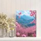 thumbnail image 2 of Qisvanset Framed Canvas Wall Art 12x16 Inch Pastel Cherry Blossom Mountain Spring Art, 2 of 5