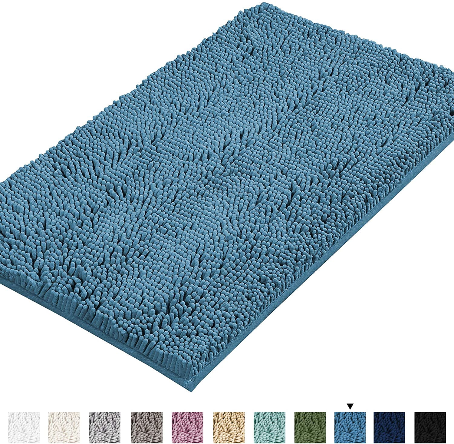 Loden Rugs for Bathroom Slip-Resistant Shag Chenille Bath Rugs Mat Extra Soft 