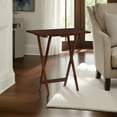 thumbnail image 5 of Linon Tannan 5 Piece Oversized Rectangular Tray Table Set in Hazelnut Brown Wood, 5 of 24