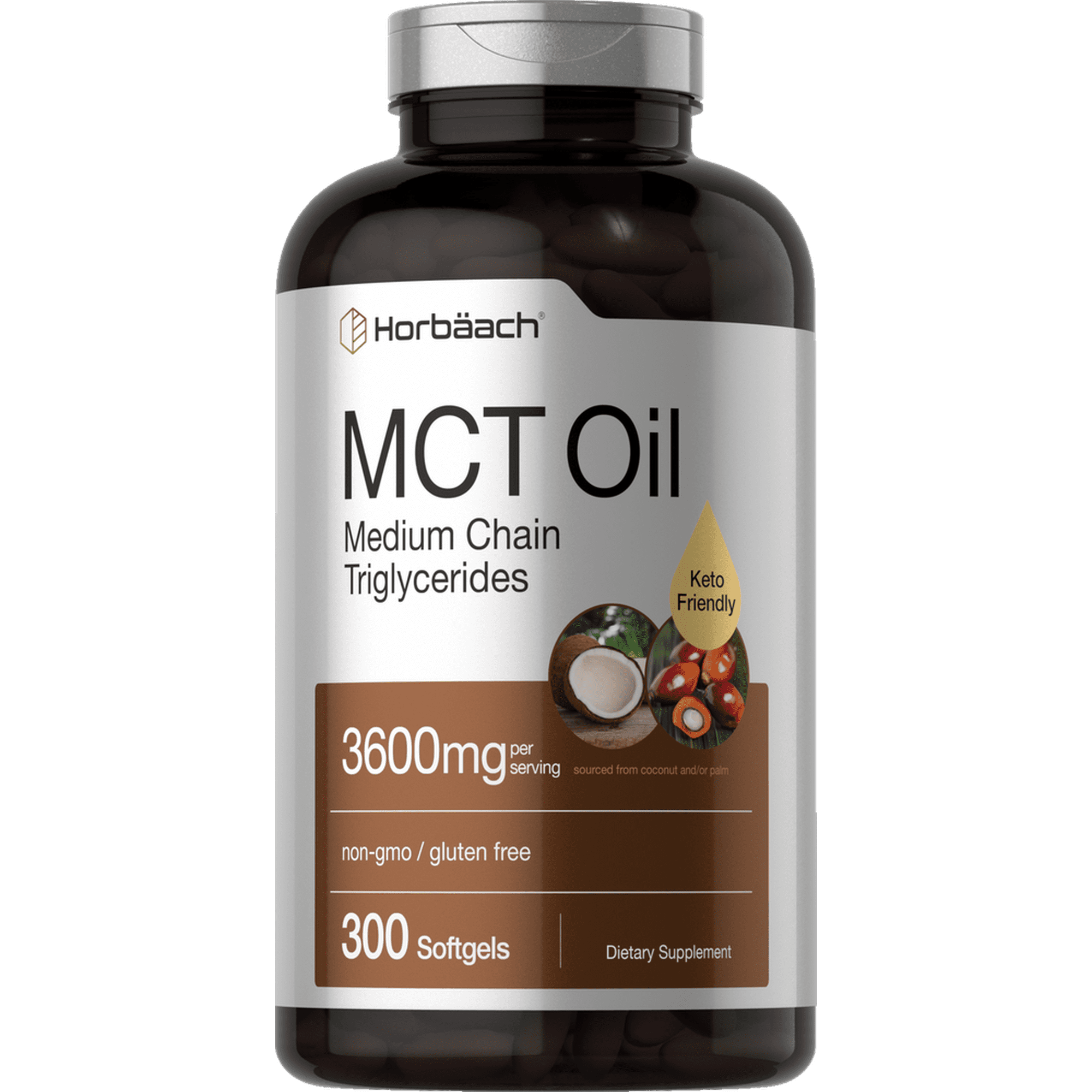 Keto MCT Oil | 3600 mg | 300 Softgels for Men and Women | by Horbaach