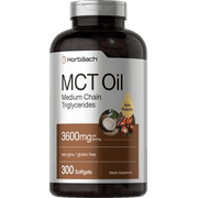 Keto MCT Oil | 3600 mg | 300 Softgels | Coconut Oil Pills  | by Horbaach