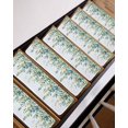 thumbnail image 7 of Stair Treads for Wooden Steps, Eucalyptus Green Peel and Stick Stair Treads with Adhesive, Gradient Leaves Retro Watercolor Plant Non Slip Indoor Stairs Runner Rugs Mats for Elders Dogs 8"x30"4PCS, 7 of 7