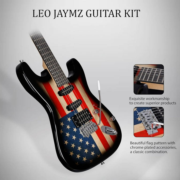 Leo Jaymz 39'' Full Size Electric Guitar Kit with Amp - 20W
