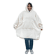 thumbnail image 5 of Sudadera cobija oversize con capucha unitalla y unisex color crema, 5 of 7