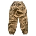 thumbnail image 5 of EDFBUYKRS Female Women Pants Casual Womens Fall Pants Petite Length Women's Casual Pants Loose Cargo Harem Pants Elastic Waist Joggers for Daily Wear Comfortable Streetwear Trousers L, 5 of 6